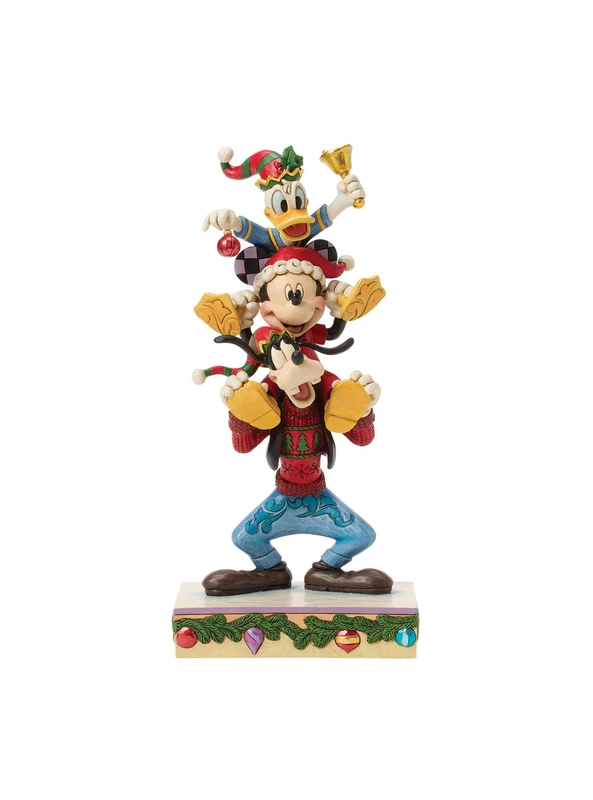 Disney Traditions Mickey Donald & Goofy Stacked Figurine
