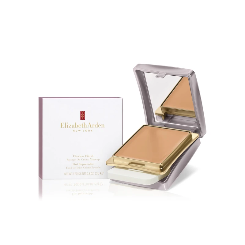 Elizabeth Arden Flawless Finish Sponge-On Cream Foundation Makeup, Medium-to-Full Coverage, Includes Compact & Applicator, 0.8oz