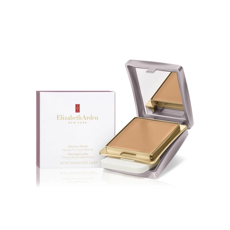 Elizabeth Arden Flawless Finish Sponge-On Cream Foundation Makeup, Medium-to-Full Coverage, Includes Compact & Applicator, 0.8oz