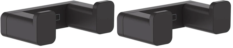 Hansgrohe AddStoris Towel Hook Double, matt Black, 41755670 (Pack of 2)