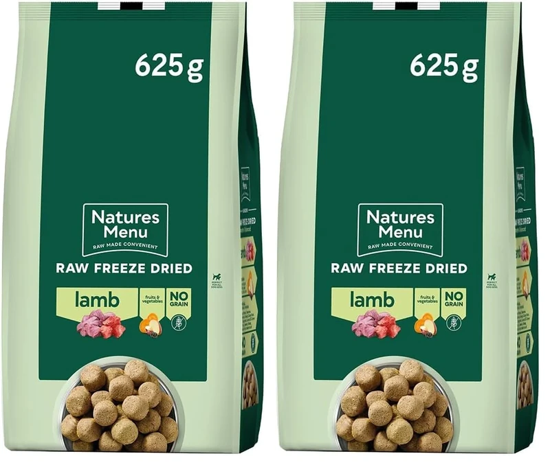 Natures Menu Freeze Dried Complete & Balanced Nuggets - Lamb - 625gr (Pack of 2)