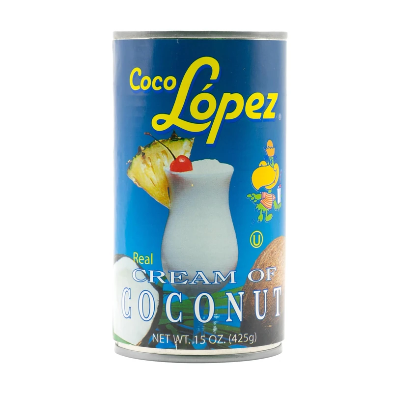 Coco Lopez RO843 Coconut Cream Tin 425g | Real Cream of Coconut - Pina Colada Cocktail Mixer, 122(h) x 67(dia) mm. (Pack of 6) - Image 1