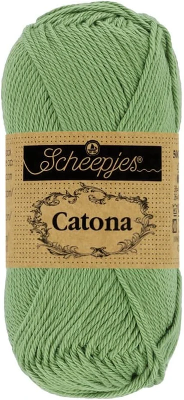 Scheepjes - Scheepjes Catona 212 Sage Green Yarn - 1x25g (Pack of 6)