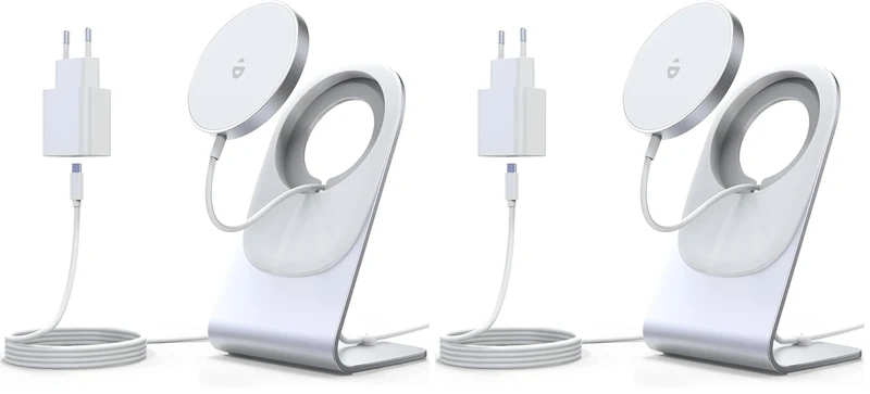 Magnetic Wireless Charger for iPhone 12 Series - With PD 20W USB C Adapter + Mag-Safe ChargerConvertible Fast Wireless Charging Station/Pad with 1.5m USB-C Cable for iPhone 12 Po Max Mini