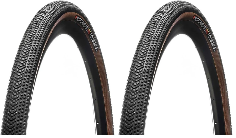 Hutchinson Black Tyre 700X40C (40-622) Touareg T.Ready Hardskin Soft Tan (Beige) Adult Unisex Cycling (Pack of 2)