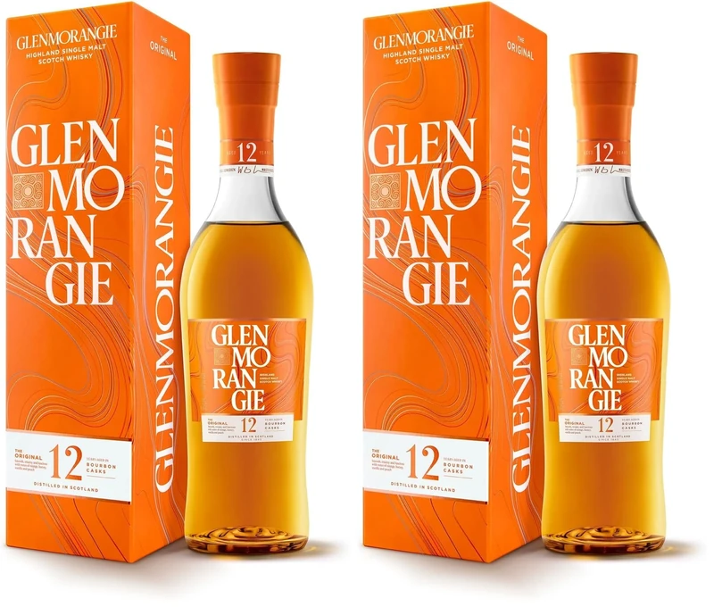 Glenmorangie The Original 12 Years Old Single Malt Whisky, Aged in Bourbon Cask, Gift Box, 35cl (Pack of 2)