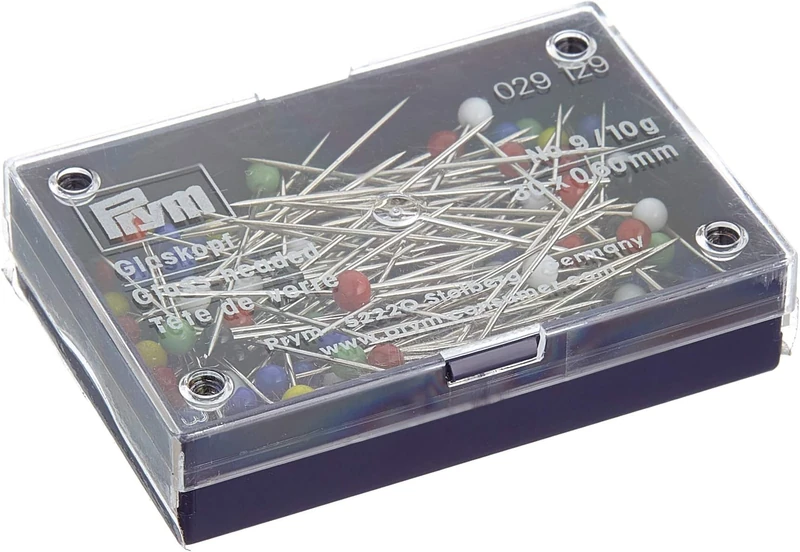 Prym Glass Headed Pins, Multi-Colour (Pack of 6)