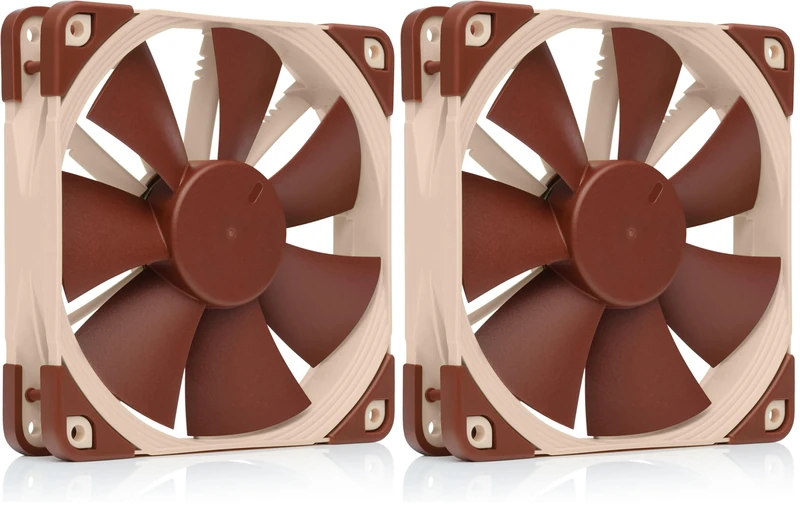 Noctua NF-F12 PWM, Premium Quiet Fan, 4-Pin (120mm, Brown) (Pack of 2)