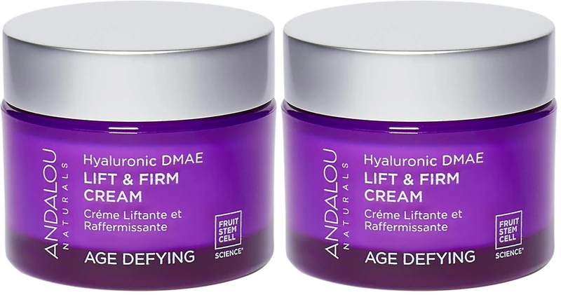 Andalou Hyaluronic DMAE Lift and Firm Cream 50 ml (Pack of 2)