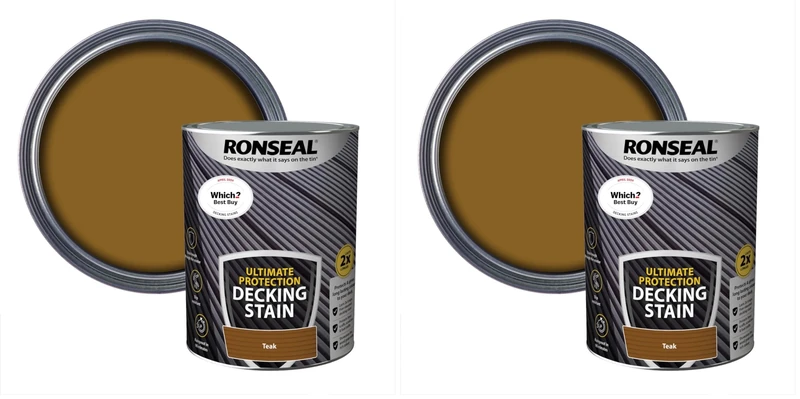 Ronseal Ultimate Protection Decking Stain Rich Teak 5L (Pack of 2)