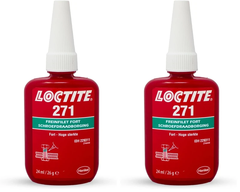 Loctite 271 Threadlocker high strength (red) 24ml (Pack of 2) - Image 1