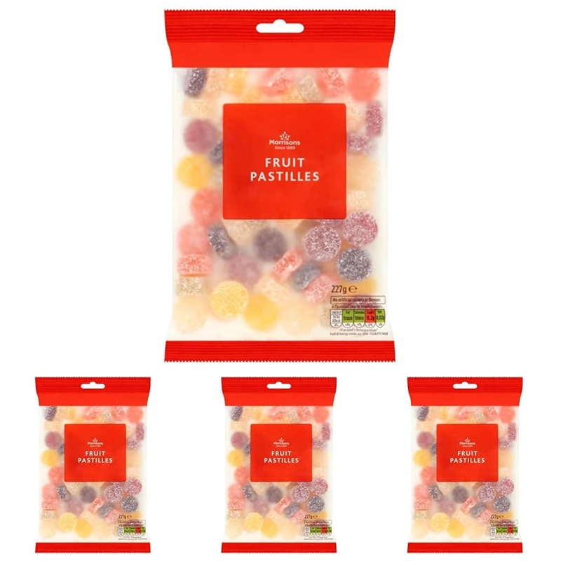 Morrisons Fruit Pastilles 227g x 9 (Pack of 4) - Fruit Sweets - Image 1