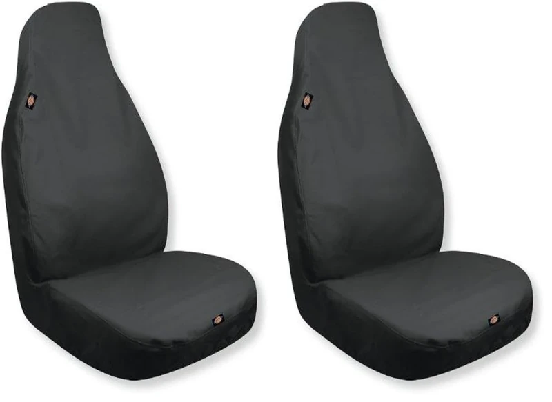 Dickies Heavy Duty Water-Resistant Trader Seat Cover, Black (Pack of 2)