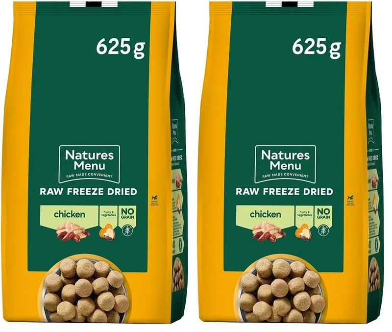 Natures Menu Freeze Dried Complete & Balanced Nuggets - Chicken - 625gr (Pack of 2)