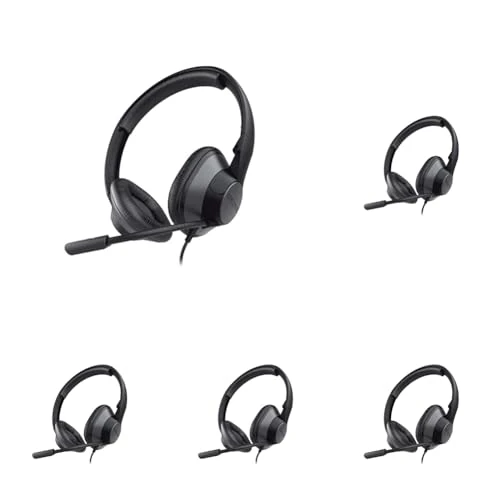 CREATIVE HS-720 V2 USB Digital Audio On-ear Headset with Noise-cancelling Condenser Boom Mic, Inline Mute/Calls/Volume Control and Mic-monitoring Feature, Simple Plug-and-play for Video Calls