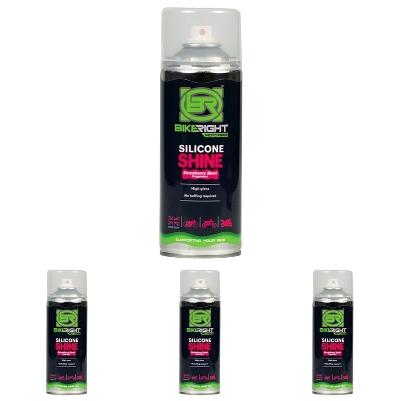 BIKE RIGHT Motorbike Silicone Shine 400ml - Pack of 4 - Image 1