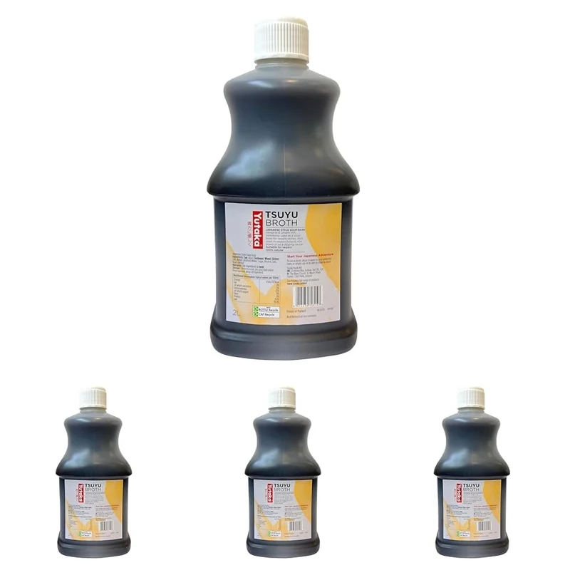 Yutaka Seasoned Soy Sauce - Tsuyu No Moto 2L | Authentic Japanese Multipurpose Dipping Sauce & Soup Base | Perfect for Noodles, Tempura & Stir-Fries | Bulk Size for Home or Foodservice (Pack of 4)