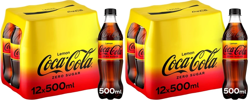 Coke Zero Lemon 12x500ml (Pack of 2)