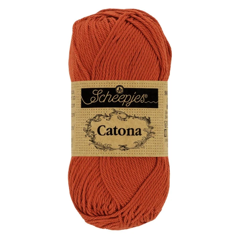 Scheepjes - Scheepjes Catona 388 Rust Yarn - 1x50g (Pack of 6)