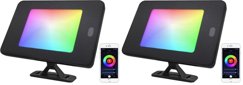 Long Life Lamp Company 55W LED RGB Flood Lights WiFi Smart Colour Changing, Cool White, Warm White IP65 Outdoor Waterproof App Controlled FL05-F (Pack of 2)