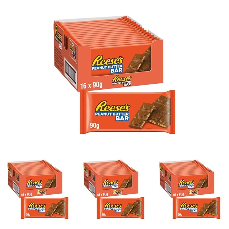 Reese's Peanut Butter Bar 16 x 90g (Pack of 4) - Image 1