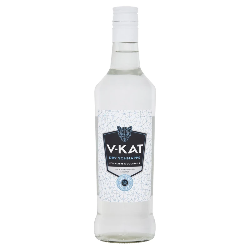 V-Kat Schnapps, Original Dry Schnapps, Made for Mixing & Cocktail Making, Artisan Liquor 15% Alcohol Drink, Classic V Drink Cocktail Ingredient & Spritzer Maker for Home Bar, 70cl (Pack of 6)