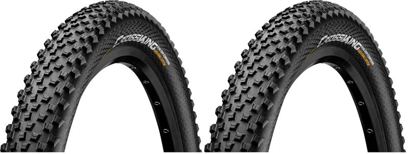 Continental Unisex – Adult's Cross King ShieldWall System Bicycle Tyres, Black, 65-584 (Pack of 2)