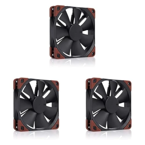 Noctua NF-F12 iPPC 3000 PWM, Heavy Duty Cooling Fan, 4-Pin, 3000 RPM (120mm, Black) (Pack of 3)