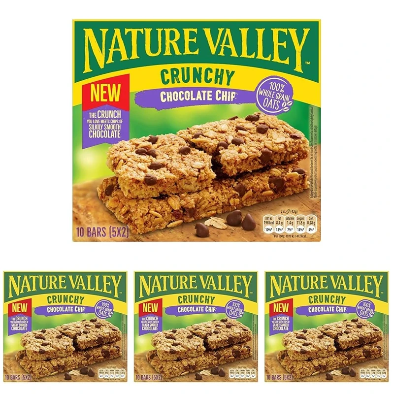 Nature Valley Crunchy Chocolate Chip Bars 5 x 42g (210g) (Pack of 4)
