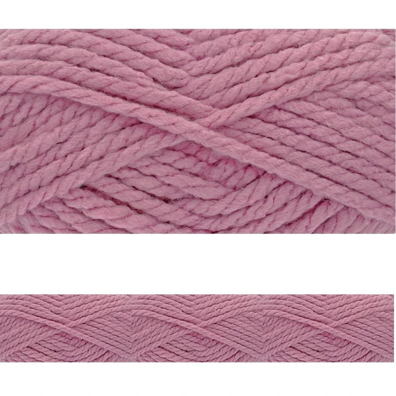 King Cole Big Value Big Yarn Mega Chunky Acrylic Knitting Wool 250g Ball (Dusty Pink - 4428) (Pack of 4)