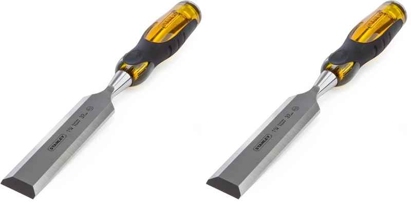 Stanley 32mm Thru Tang Chisel with Bevel Edge and Strike Cap, 0-16-263 (Pack of 2)