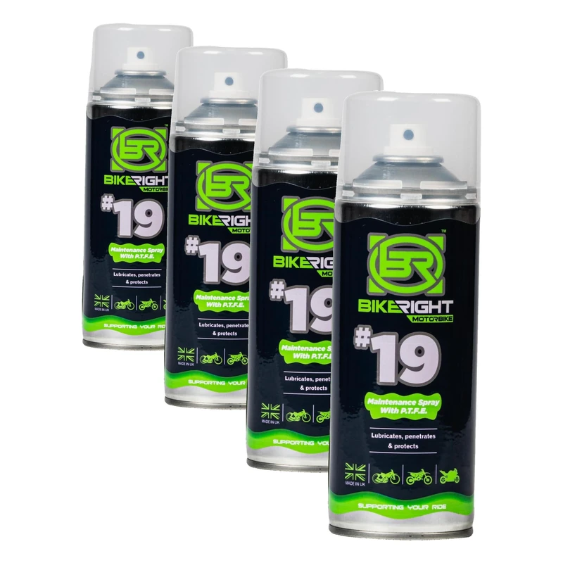 Bikeright Motorbike #19 Maintenance Spray with P.T.F.E 400ml - BIRIMB4006 (Pack of 4) - Image 1