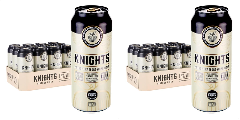 Knights Vintage Herefordshire Medium Dry Cider - 12 x 500ml (Pack of 2)