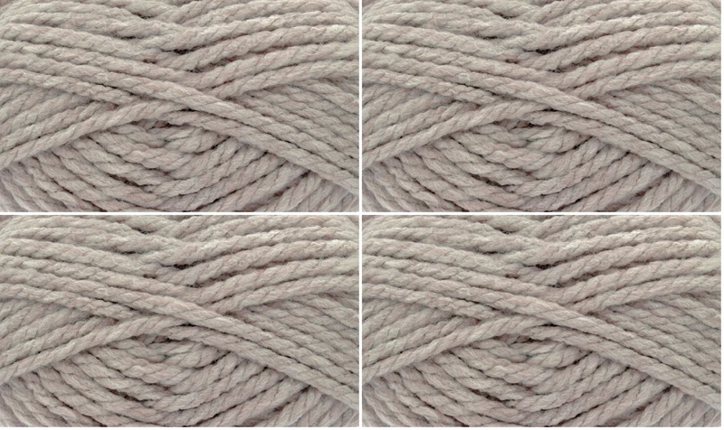 King Cole Big Value Big Yarn Mega Chunky Acrylic Knitting Wool 250g Ball (Stone - 4426) (Pack of 4)