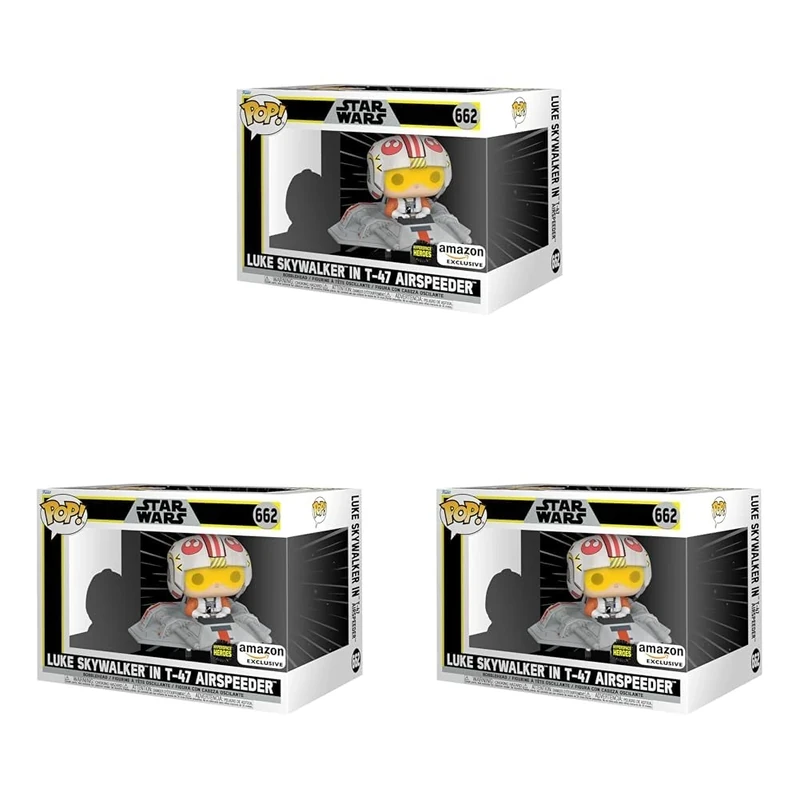 Funko POP! Rides: Star Wars - Luke In T-47 Airspeeder - Amazon Exclusive - Collectable Vinyl Figure - Gift Idea - Official Merchandise - Toys for Kids & Adults - Movies Fans (Pack of 3)