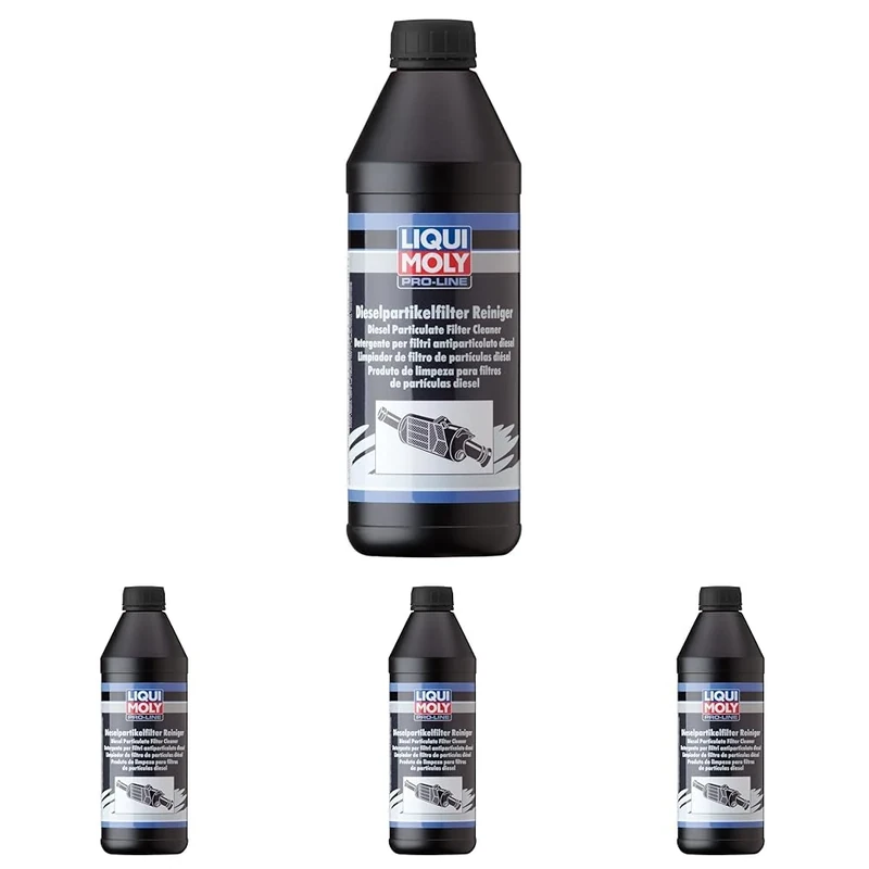 LIQUI MOLY Pro-Line Diesel Particulate Filter Cleaner | 1 L | Quick cleaner | SKU: 5169 (Pack of 4)