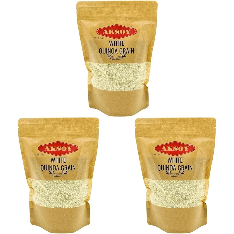 White Quinoa 2.5KG | Whole Grain Quinoa - Ready to Cook Food for Oats and Seeds Recipes - Nutritious Meal with Essential Vitamins, Protein, and Fiber, Perfect for Salads (Packaging may vary)