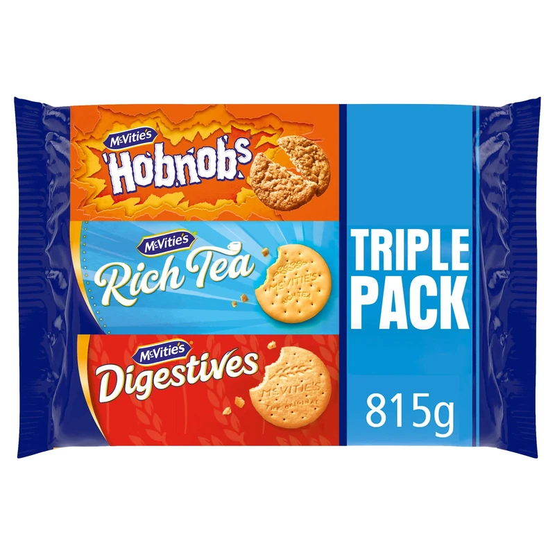 McVitie's Original Digestives, Rich Tea and HobNobs (8 x triple pk) (Pack of 6)