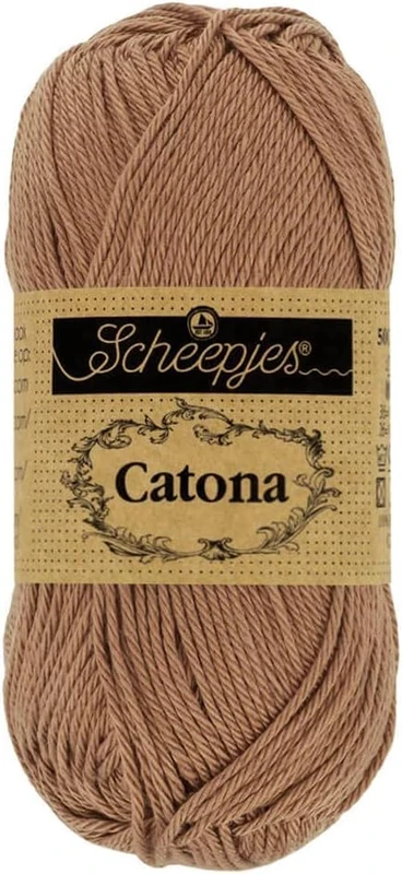 Scheepjes - Scheepjes Catona 503 Hazelnut Yarn - 1x50g (Pack of 6)