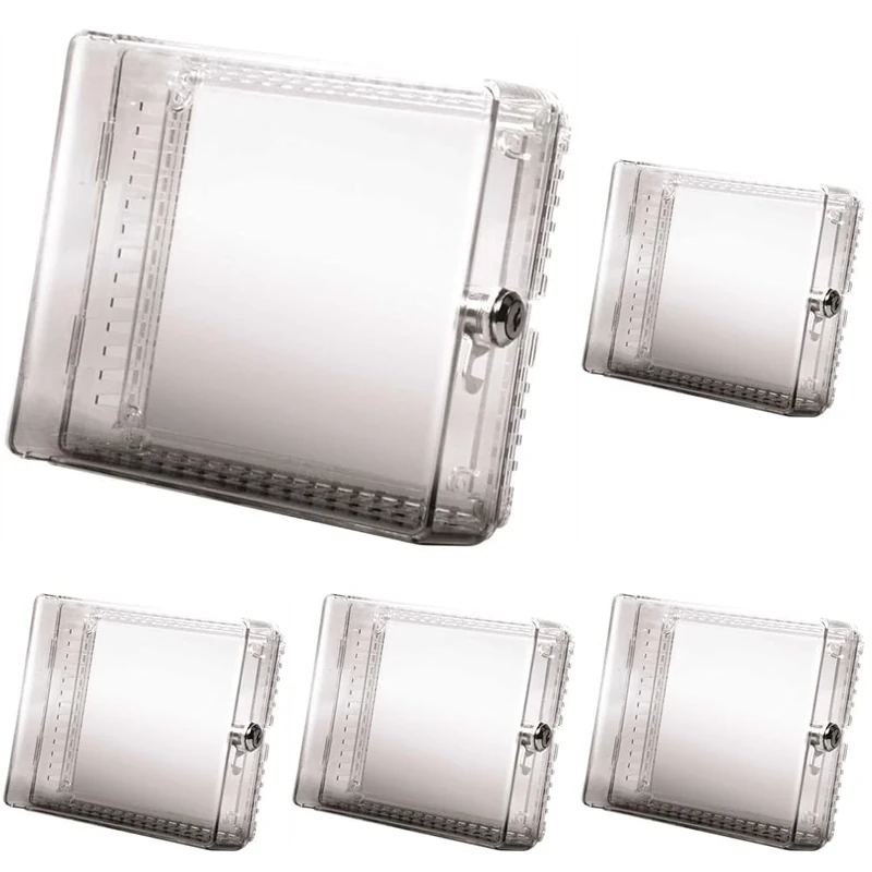 TayMac ZTC100 Plastic Thermostat Cover Low Profile, Small, Clear (Pack of 5) - Image 1