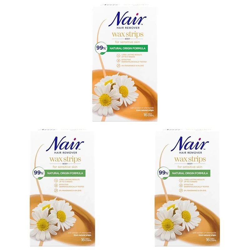 Nair Body Wax strips Chamomile (48 pack) x 6
