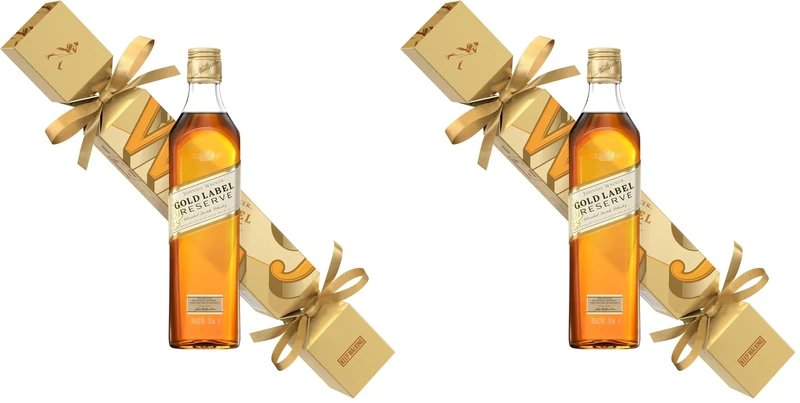 Johnnie Walker Gold Label Reserve | Blended Scotch Whisky | 40% vol | 20cl | Scottish Whisky Packed in a Festive Cracker Gift Box | Neat or in Drinks | Perfect for a Gift Set (Pack of 2)