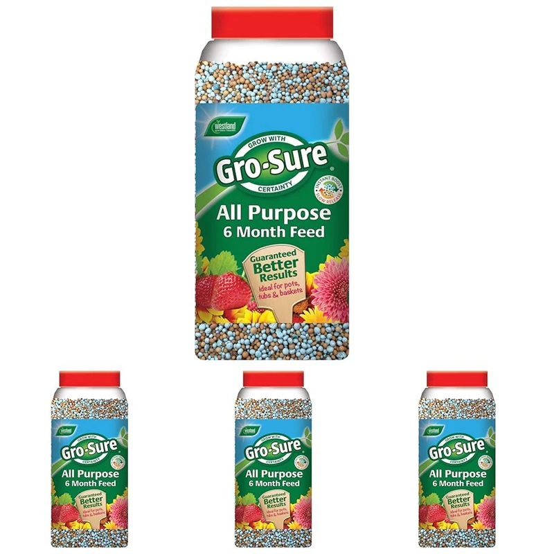 Gro-Sure 6 Month Slow Release Plant Food - 1.1kg (Pack of 4)