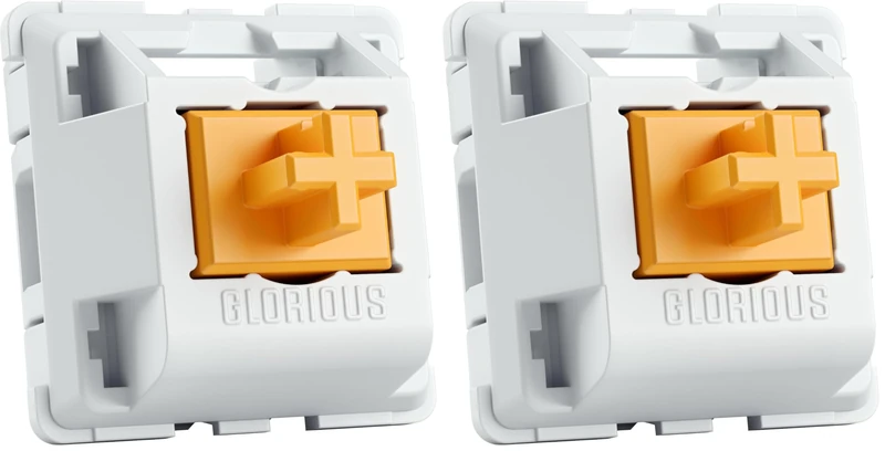 Glorious Gaming 36x Panda Mechanical Keyboard Switches (Tactile) - Fits All GMMK Keyboards & Numpads, Snappy Bump, Buttery Smooth Travel, Original INVYR Moulds, 49g Actuation, 3-Pin Mount - Unlubed