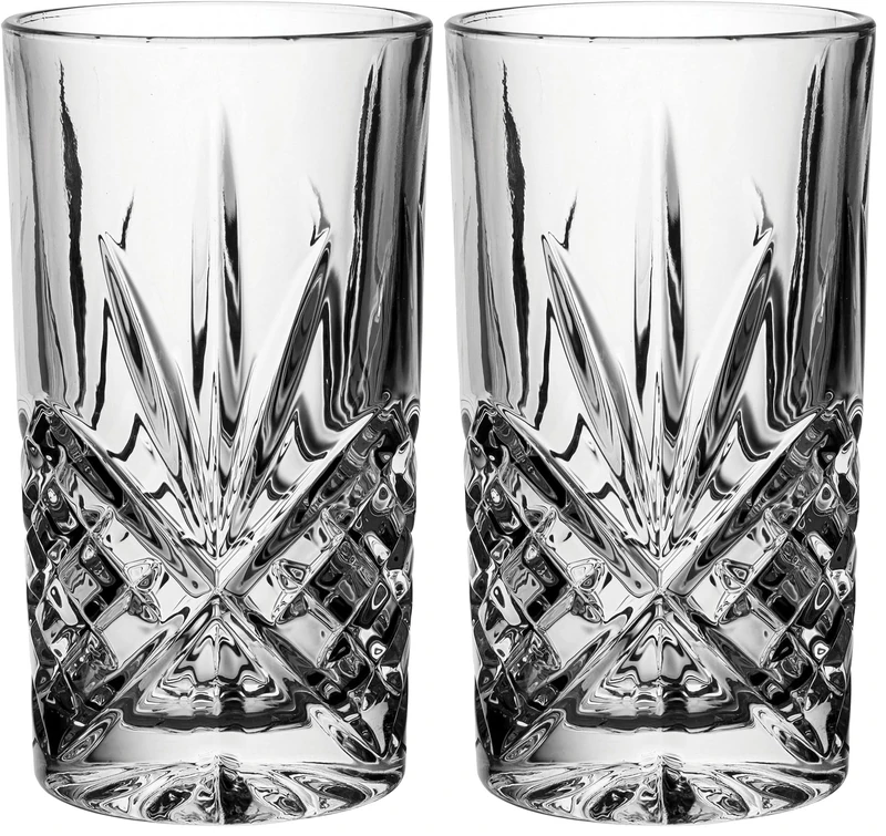 Utopia Symphony Hiball Glasses 12.25oz / 350ml - Set of 6 - Vintage Tall Glasses (Pack of 2)