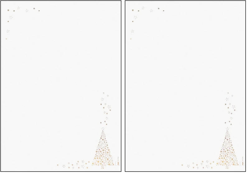 SIGEL DP084 Christmas Writing Paper Golden Tree, A4, 90 GSM, 100 Sheets (Pack of 2)