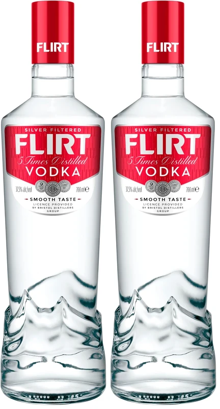 FLIRT Original Vodka 70 cl, 37.5% ABV - Pack of 2