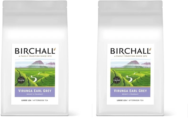 Virunga Earl Grey Leaf Tea 1kg - Loose Leaf Tea (Pack of 2)
