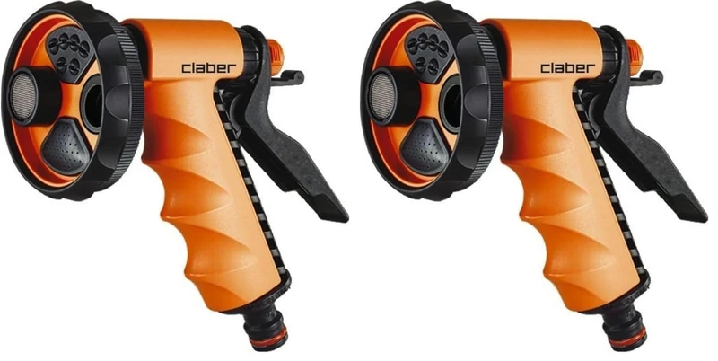Claber 9391 Ergo Garden, Gun Black/Orange/Grey (Pack of 2)