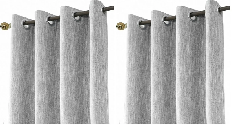 Melodieux 1 Panel Semi Blackout Curtain, Solid Casual Cotton Blend Draps, Soundproof Privacy Protection, Noise Cancelling Grey Draps for Study Room, Nursery Room, Bedroom (Grey, 46 x 54 Inch Drop)